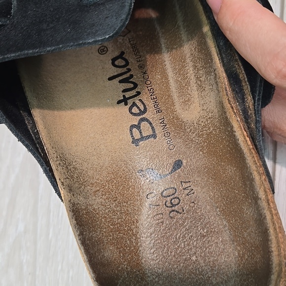 Betula By Birkenstock Women Suede Boston Mule clog shoes sz 40/9 Narrow - Picture 14 of 14